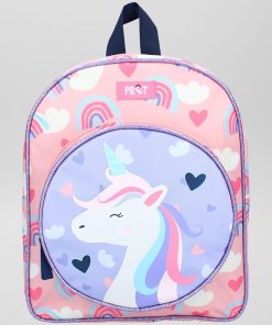 Sac à dos avec imprimé 'licorne' - Rose
