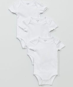 Lot de 3 bodies en jersey - blanc