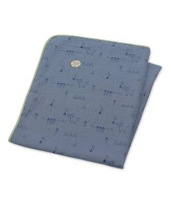Sterntaler Couverture en mousseline 75x100 Emmis Garden - Bleu ciel