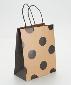 Sac cadeau imprimé - Beige noir