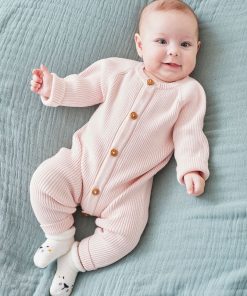 Combinaison en tricot, - Rose