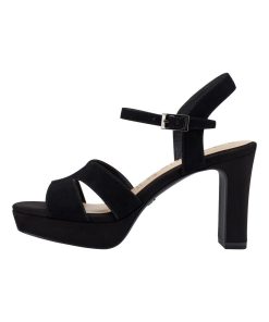 Sandale Talon Cuir Tamaris - Noir