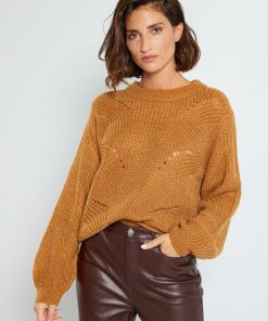 Pull en maille tricot 'JDY' - camel