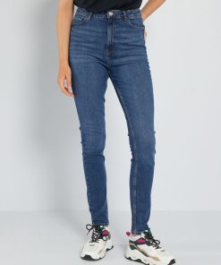 Jean skinny à taille haute - L34 - Bleu