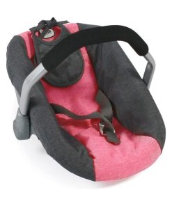 Siège de voiture pour poupées, Mélange anthracite - rose - N/A