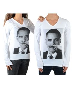 Tee Shirt Little Eleven Paris Obama SS Mixte (Garçon / Fille) Barack Obama - Blanc