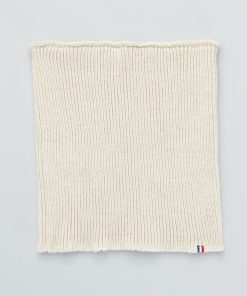 Snood en maille côtelée - Made in France - Beige