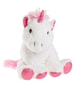 Peluche Bouillotte Licorne blanche - Made in France - Blanc