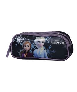 Trousse scolaire 2 compartiments DS La Reine Des Neiges/Frozen Bleue marine Bagtrotter - Bleu