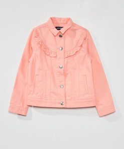Veste en denim pur coton - Rose