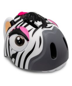 Casque de Vélo pour enfants | Zèbre Blanc | Crazy Safety | Certifié EN1078 - Blanc Blanc