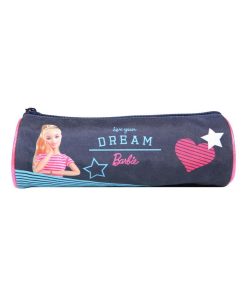 BAGTROTTER Trousse scolaire ronde Barbie Bleue - Bleu