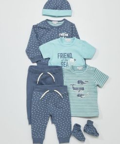 Ensemble cadeau - 7 pièces - bleu