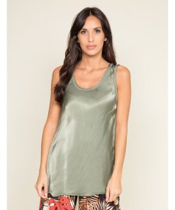 Top soyeux FIRENZ - Kaki