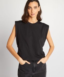 T-shirt boxy en jersey - noir