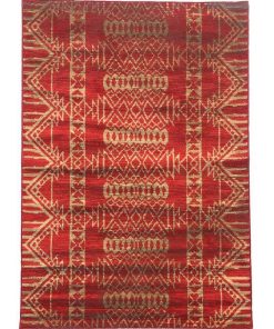Tapis salon 140x200 BC TOTAMIA Rouge fabriqué en Europe Exclusivité idéal pour Salon - Rouge