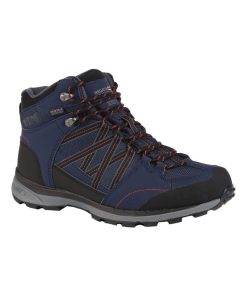 Regatta - Chaussures montantes de randonnée SAMARIS - Bleu Orange