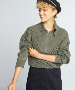 Pull col camionneur - Kaki