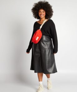 Jupe évasée mi-longue - Noir