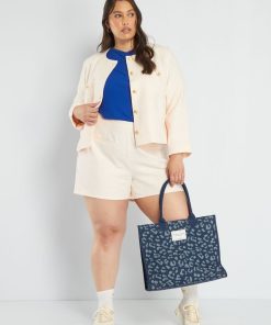 Short court en tweed - Rose pale