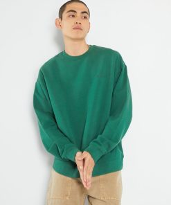 Sweat en molleton uni - Vert