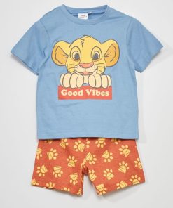 Ensemble de pyjama 'Le Roi Lion' - bleu/rouge