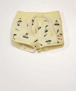Short de bain - Jaune