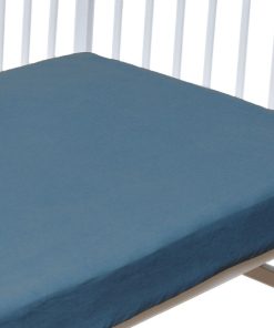 Drap-housse en coton, Coton uni - Bleu