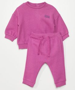 Ensemble sweat + pantalon de jogging - 2 pièces - Fushia