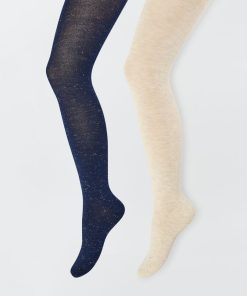 2 paires de collants chauds - Beige
