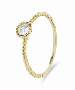 Bague naadim en argent 925 et zircon plaqué or 18K brillant - Doré/or