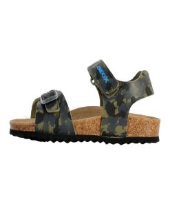 Sandale Cuir Enfant Geox Ghita J028lb - Marron