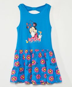 Robe en maille jersey 'Minnie' 'DS' - bleu