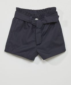 Short en popeline - Bleu