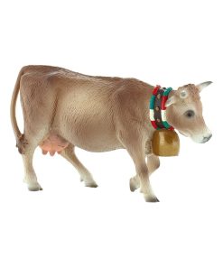 Figurine vache des Alpes avec cloche - N/A