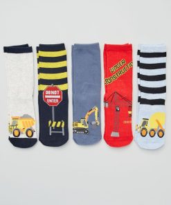 Lot de 5 paires de chaussettes - noir/gris