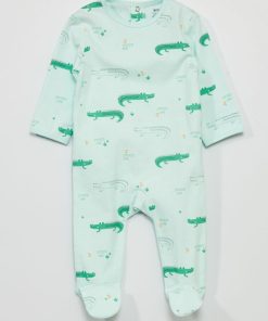 Pyjama en jersey avec imprimé - Bleu 'croco'