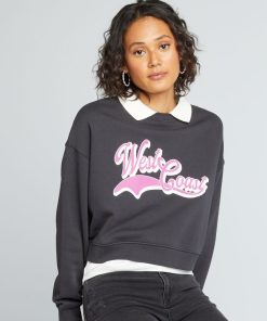 Sweat cropped style campus - Anthracite