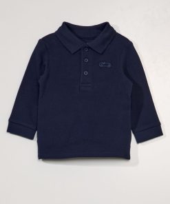 Polo en maille piquée - Bleu marine