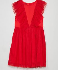Robe de cérémonie mi-longue - Rouge