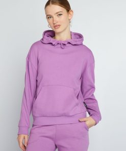 Sweat à capuche oversize - Violet
