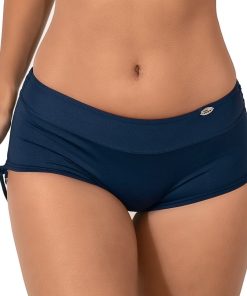 Bas de maillot shorty échancrure réglable Marine - Bleu