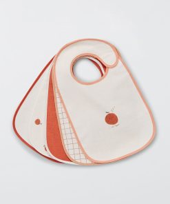 Lot de 5 bavoirs imprimés - Blanc/rouge