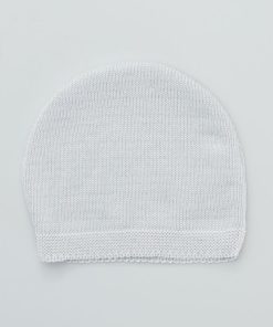 Bonnet en maille tricot 'Manufacture De Layette' - Fabriqué en France - gris