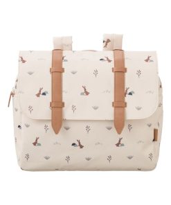 Cartable A4 maternelle Lapin sable - Ecru