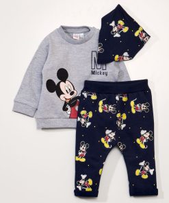 Sweat en molleton 'Mickey' - Gris/marron