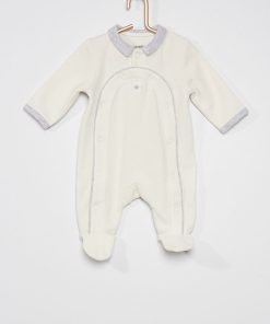 Pyjama dors-bien en molleton - Blanc