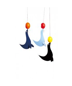 flensted Mobiles' 3 Happy Sealions - Jaune