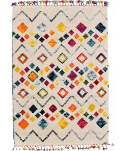 Tapis salon 200x290 TANG Multicolore OEKO TEX Exclusivité idéal pour la salle à manger - Multicolore