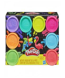 Playdoh 8 Pots Couleurs Fluo - N/A